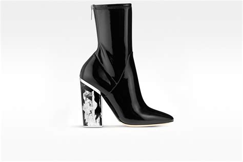 clear heel boots dior|Dior leather ankle boots.